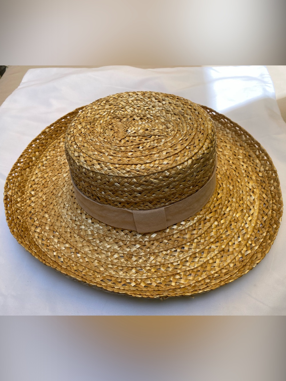a new day Natural Straw Sun Hat with Tan Band